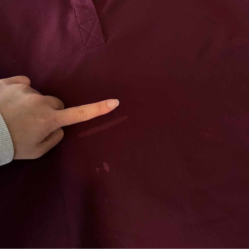 Burgundy Rafaela Scrub Top - Picture 3 of 4